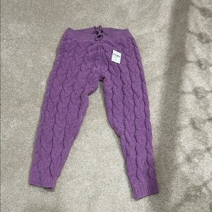 Forever 21 Kids Lavender Cable Knit Joggers